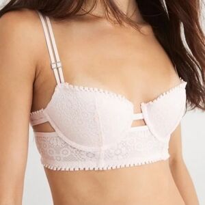 💕AERIE REAL POWER BALCONETTE SUNKISSED LACE BRA SIZE 32B